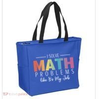 I Solve Math Problems Like ItS My Job Funny Back To School Gift Tote Bag thumb 2