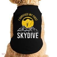 I Survived My First Sky Diving Funny Parachuting Skydiver Doggie Tank thumb 0