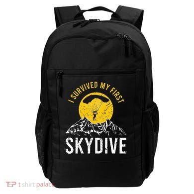 I Survived My First Sky Diving Funny Parachuting Skydiver Backpack