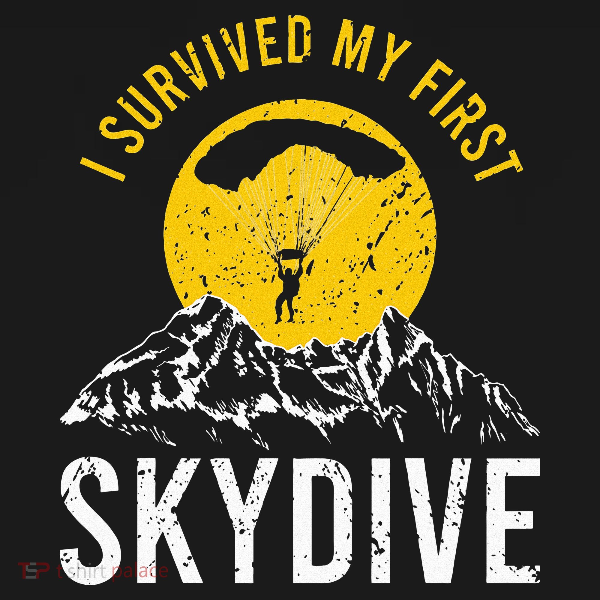 I Survived My First Sky Diving Funny Parachuting Skydiver Backpack