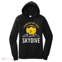 I Survived My First Sky Diving Funny Parachuting Skydiver Women's Hoodie thumb 0
