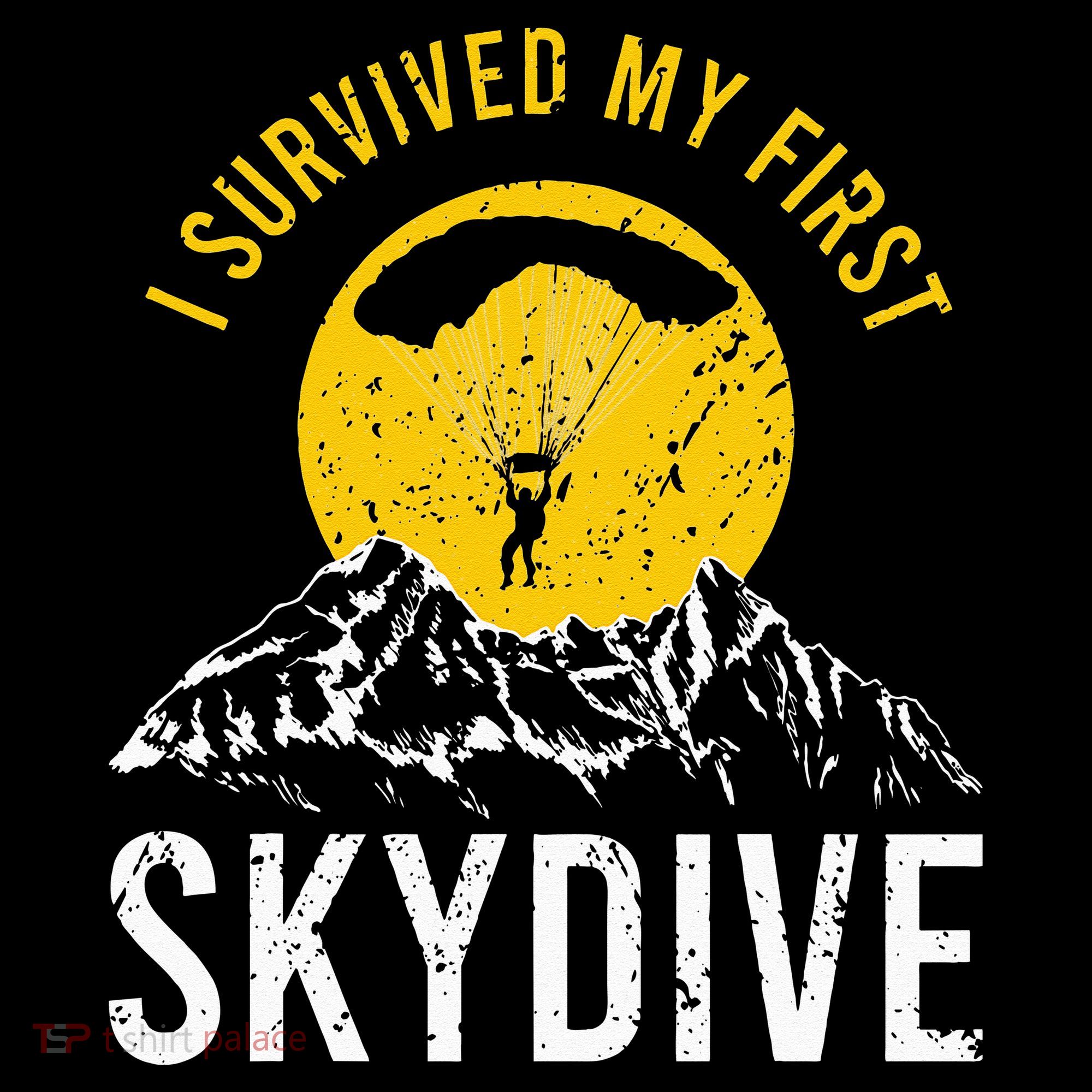 I Survived My First Sky Diving Funny Parachuting Skydiver Women's Hoodie