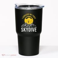 I Survived My First Sky Diving Funny Parachuting Skydiver Tumbler thumb 0