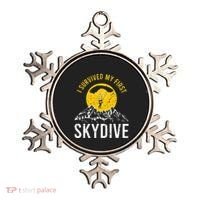 I Survived My First Sky Diving Funny Parachuting Skydiver Ornament thumb 0