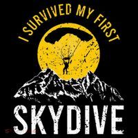 I Survived My First Sky Diving Funny Parachuting Skydiver Toddler Hoodie thumb 2
