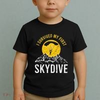 I Survived My First Sky Diving Funny Parachuting Skydiver Toddler T-Shirt thumb 2