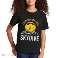 I Survived My First Sky Diving Funny Parachuting Skydiver Kids T-Shirt thumb 2