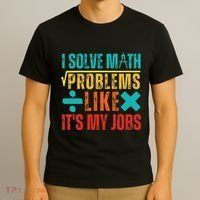 I Solve Math Problems Like ItS My Job Funny Math Saying T-Shirt thumb 3