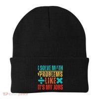 I Solve Math Problems Like ItS My Job Funny Math Saying Beanie thumb 0