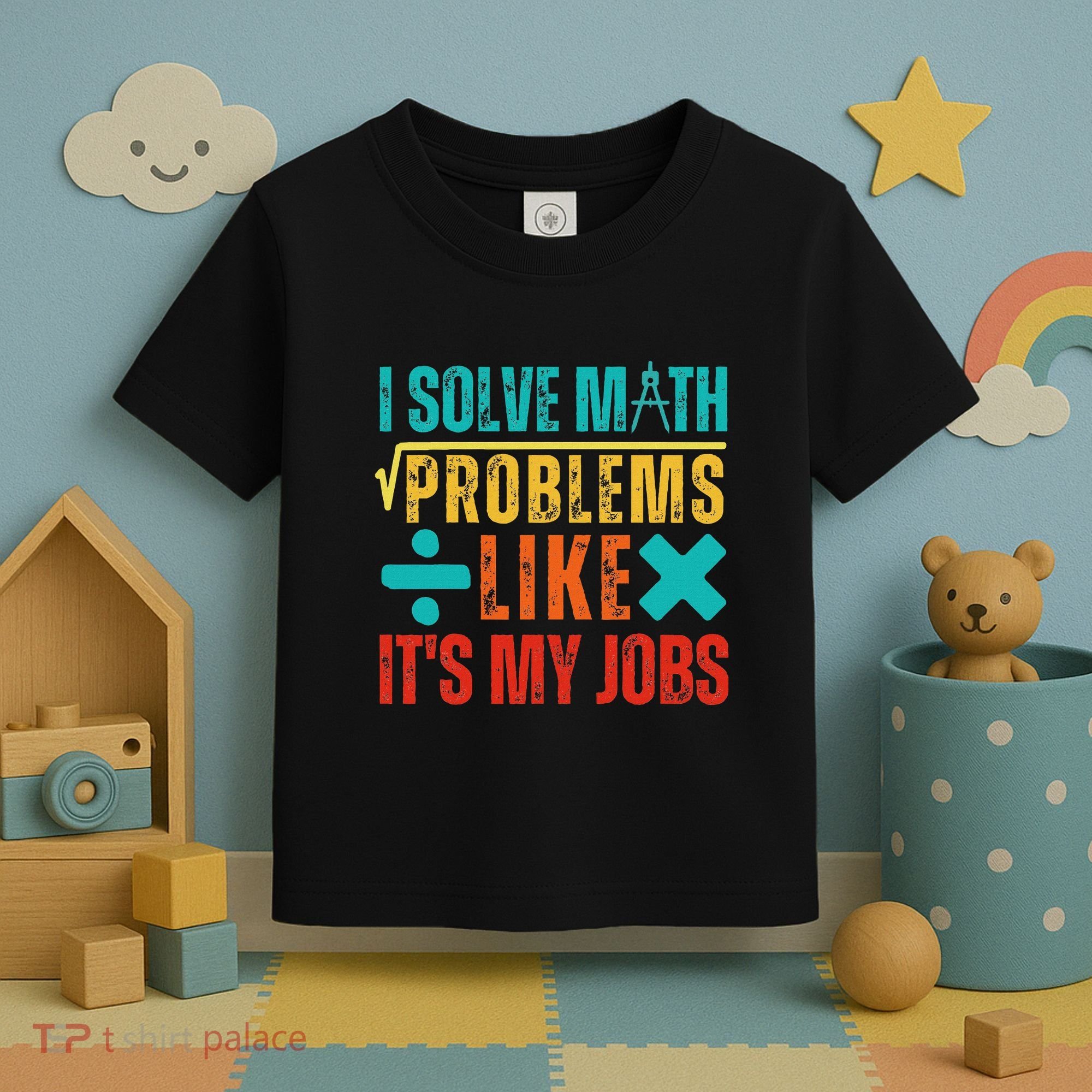 I Solve Math Problems Like ItS My Job Funny Math Saying Toddler T-Shirt