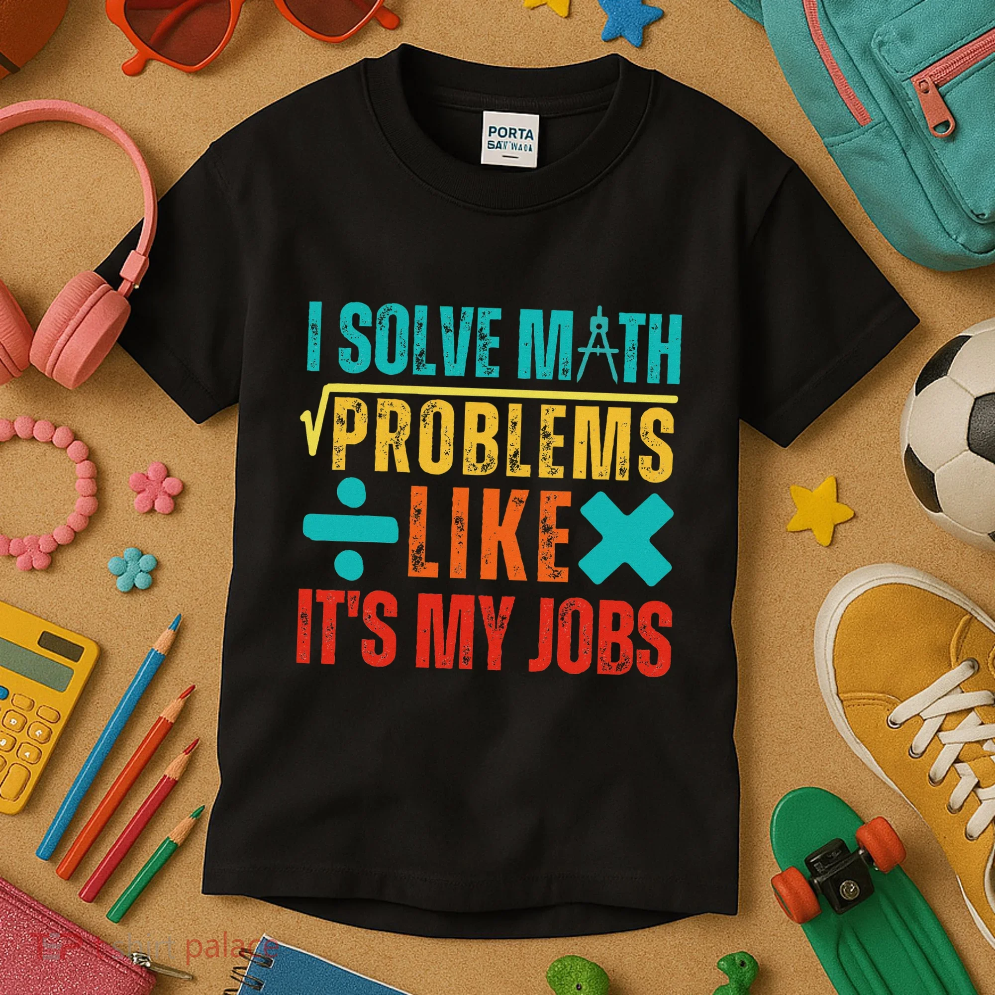 I Solve Math Problems Like ItS My Job Funny Math Saying Kids T-Shirt