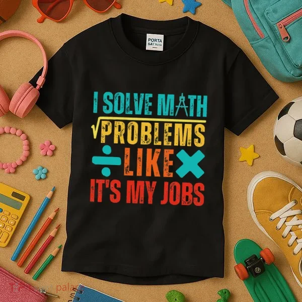 I Solve Math Problems Like ItS My Job Funny Math Saying Kids T-Shirt
