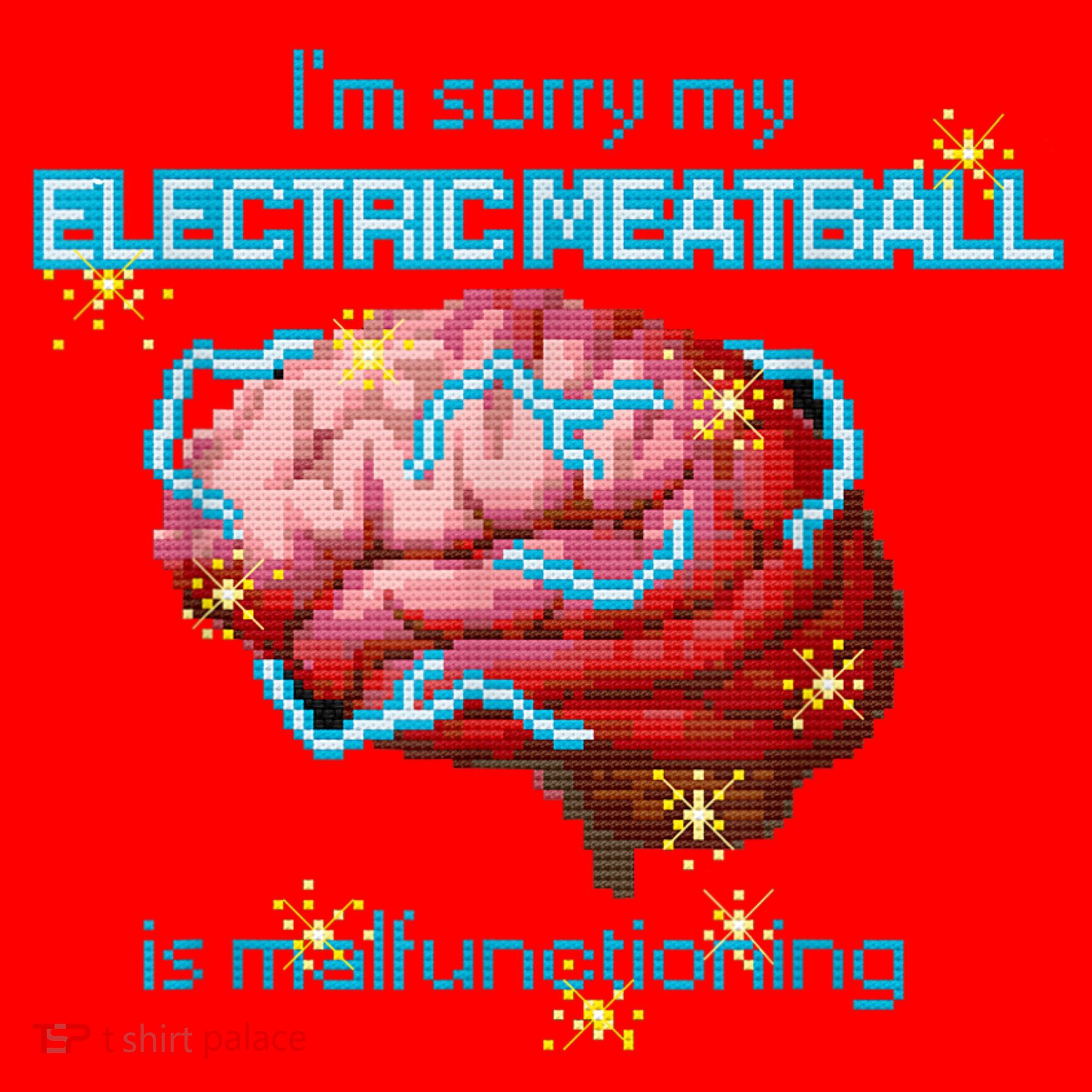 Im Sorry My Electric Meatball Is Malfunctioning Funny Brain Santa Hat