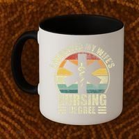 I Survived My WifeS Nursing Degree. Nursing Graduation Coffee Mug thumb 2