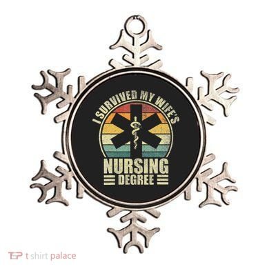 I Survived My WifeS Nursing Degree. Nursing Graduation Ornament