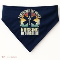 I Survived My WifeS Nursing Degree. Nursing Graduation USA-Made Doggie Bandana thumb 0