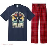 I Survived My WifeS Nursing Degree. Nursing Graduation Pajama Set thumb 0