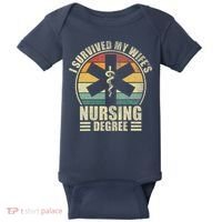 I Survived My WifeS Nursing Degree. Nursing Graduation Baby Bodysuit thumb 0