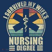 I Survived My WifeS Nursing Degree. Nursing Graduation Baby Bodysuit thumb 2