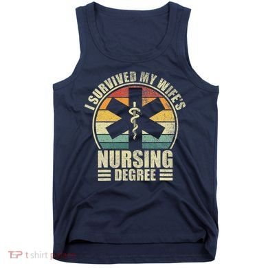 I Survived My WifeS Nursing Degree. Nursing Graduation Tank Top