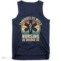I Survived My WifeS Nursing Degree. Nursing Graduation Tank Top thumb 0
