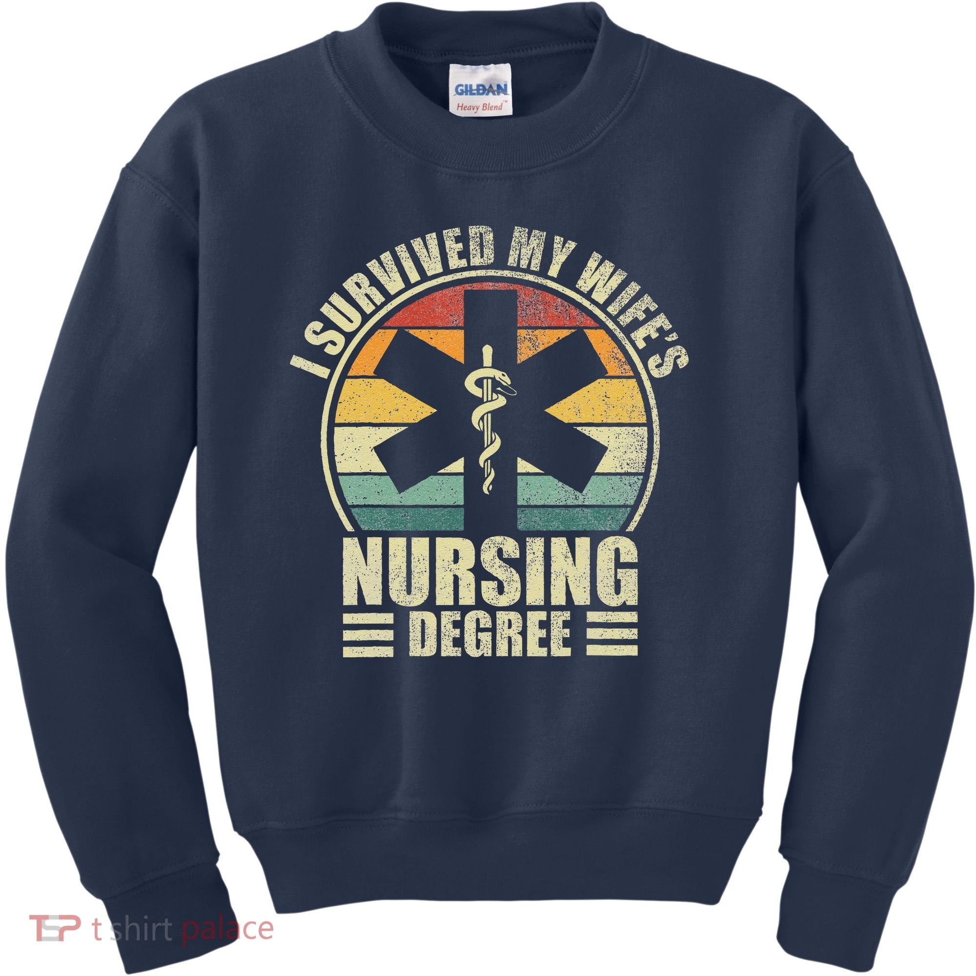 I Survived My WifeS Nursing Degree. Nursing Graduation Kids Sweatshirt