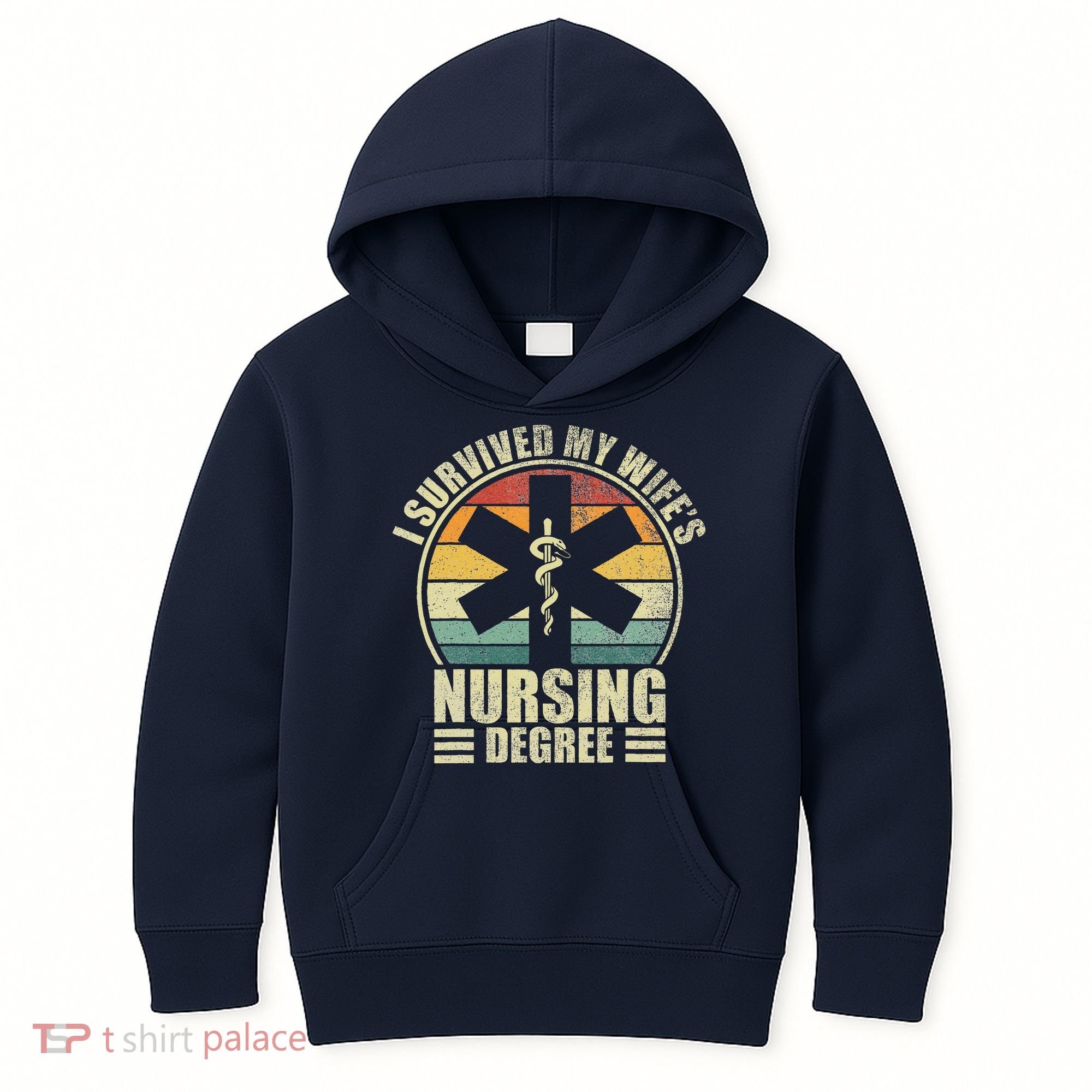I Survived My WifeS Nursing Degree. Nursing Graduation Kids Hoodie