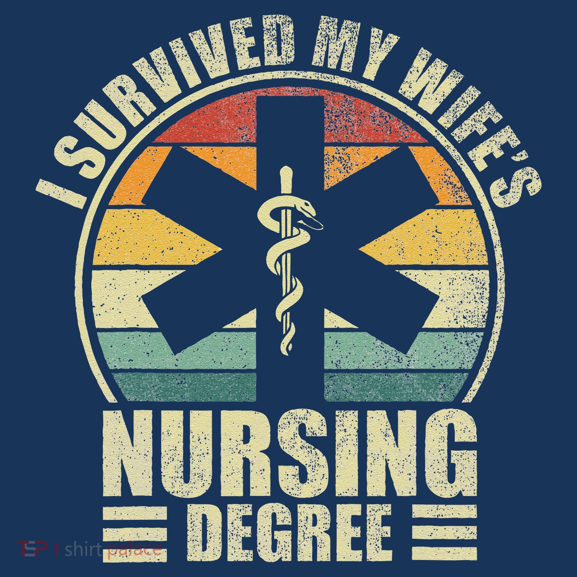 I Survived My WifeS Nursing Degree. Nursing Graduation Kids Hoodie