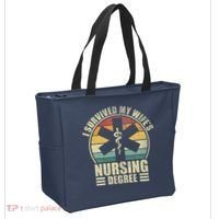 I Survived My WifeS Nursing Degree. Nursing Graduation Tote Bag thumb 2