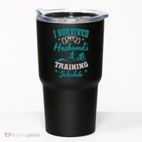I Survived My HusbandS Training Schedule Triathlon Tumbler thumb 0