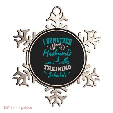 I Survived My HusbandS Training Schedule Triathlon Ornament