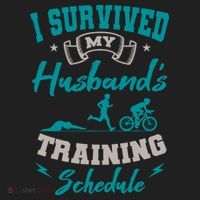 I Survived My HusbandS Training Schedule Triathlon Plastic Christmas Ball Ornament thumb 1