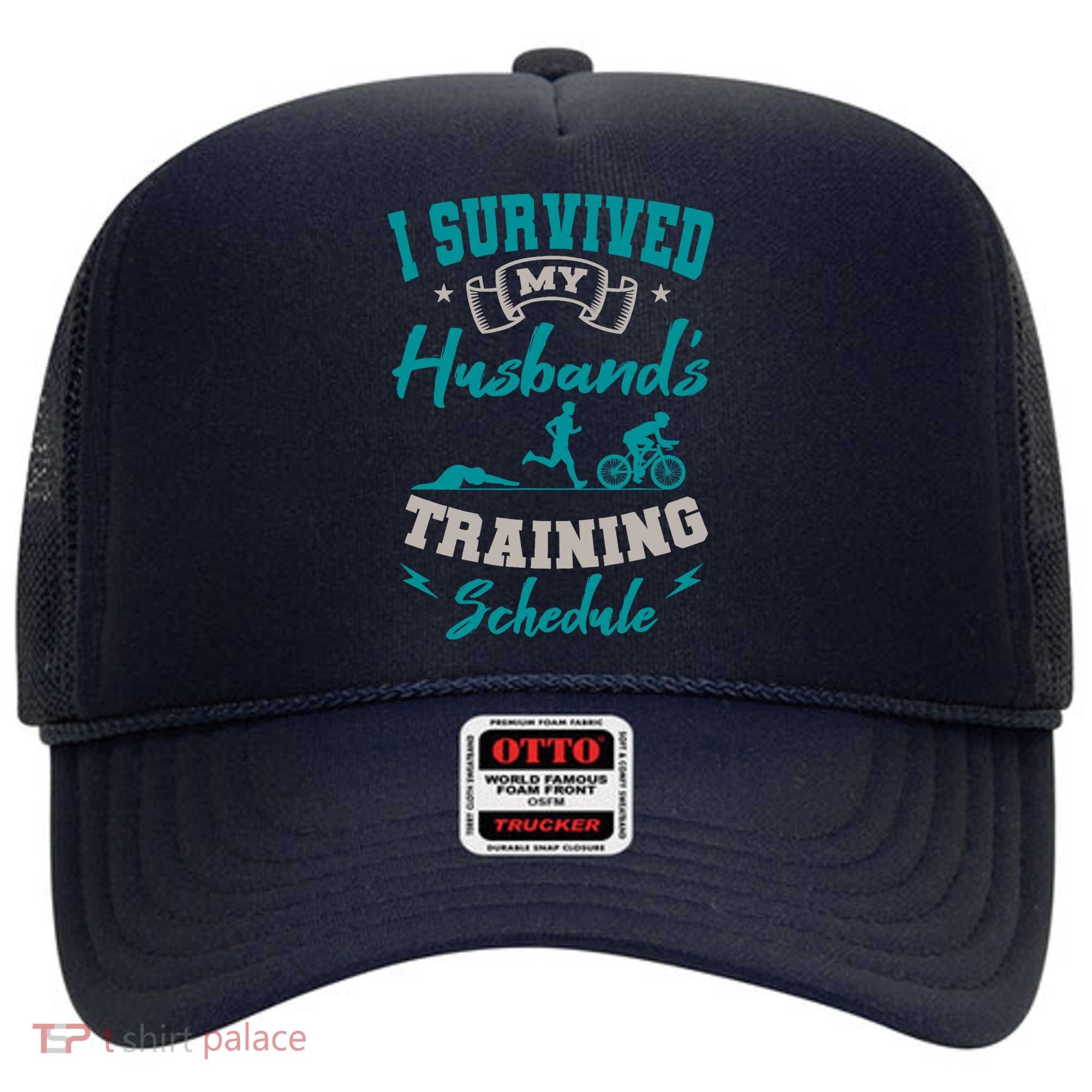 I Survived My HusbandS Training Schedule Triathlon Hat