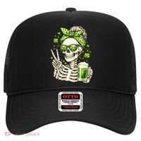 Irish Skeleton Messy Bun St Patrick's Day Hat thumb 0
