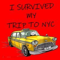 I Survived My Trip To New York City Funny Meme Santa Hat thumb 1