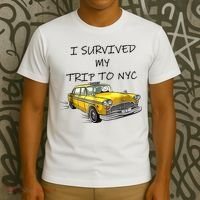 I Survived My Trip To New York City Funny Meme T-Shirt thumb 3