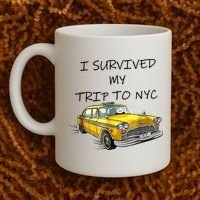 I Survived My Trip To New York City Funny Meme Coffee Mug thumb 2
