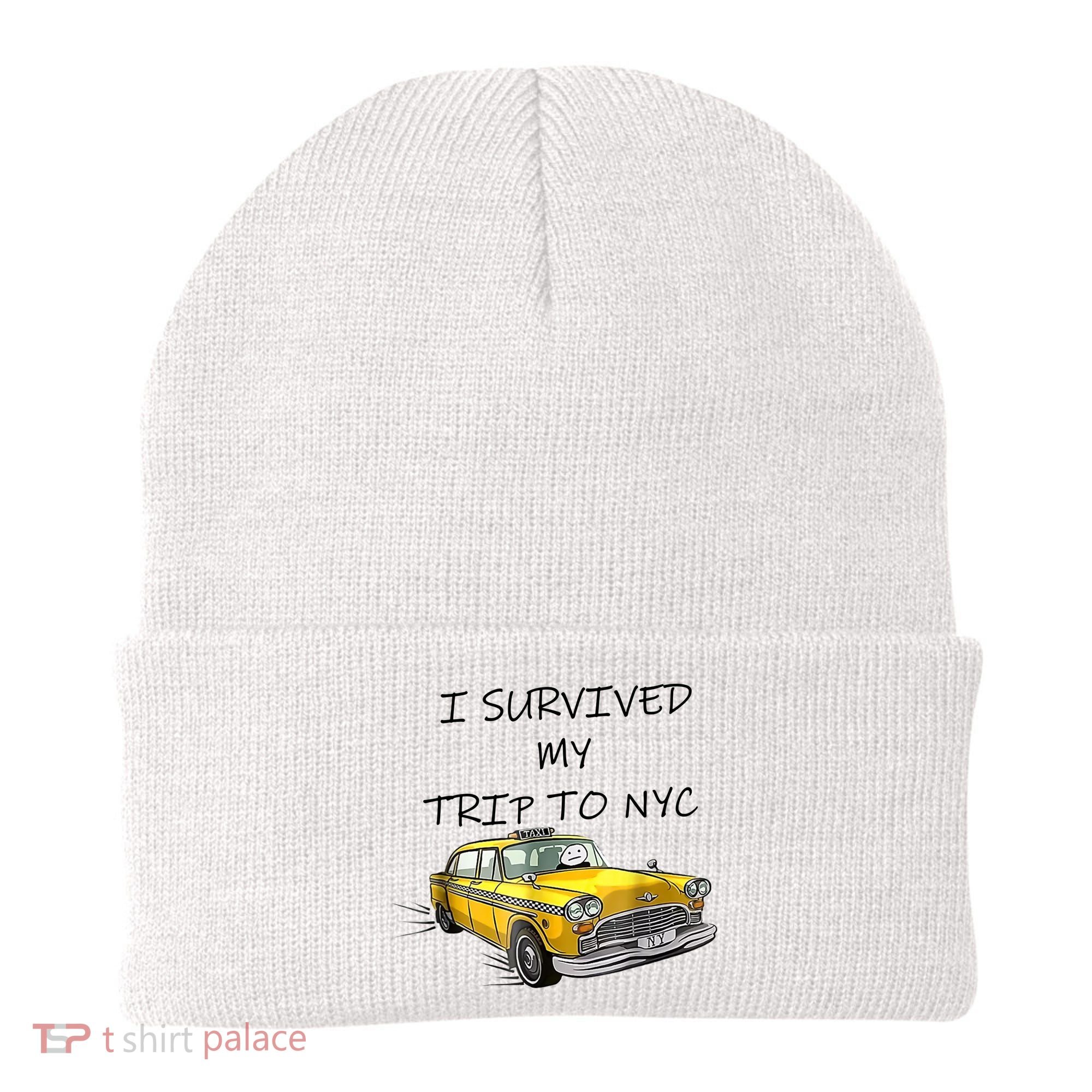I Survived My Trip To New York City Funny Meme Beanie