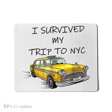 I Survived My Trip To New York City Funny Meme Mousepad