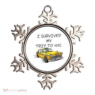 I Survived My Trip To New York City Funny Meme Ornament