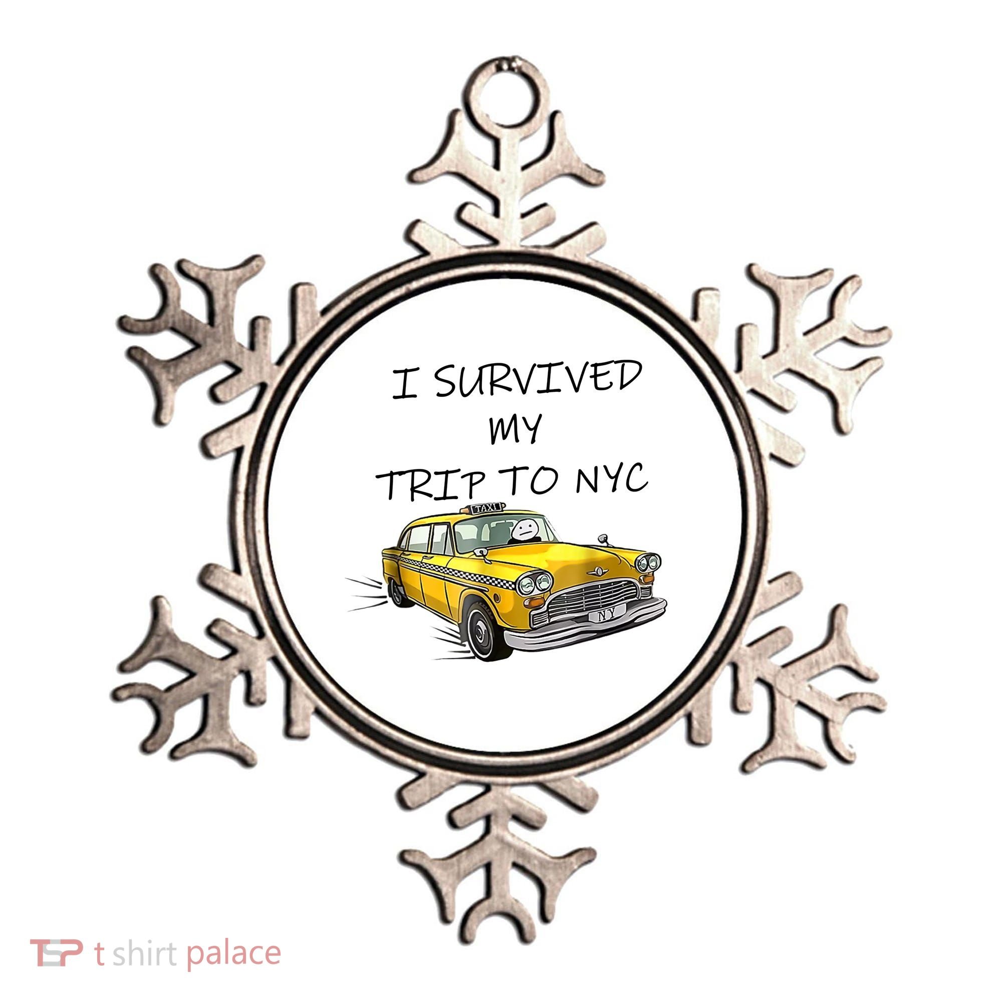 I Survived My Trip To New York City Funny Meme Ornament