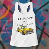 I Survived My Trip To New York City Funny Meme Women's Tank Top thumb 3