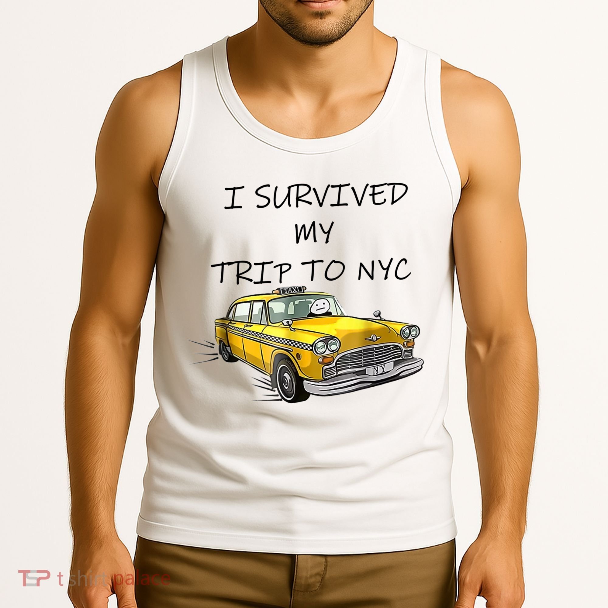 I Survived My Trip To New York City Funny Meme Tank Top