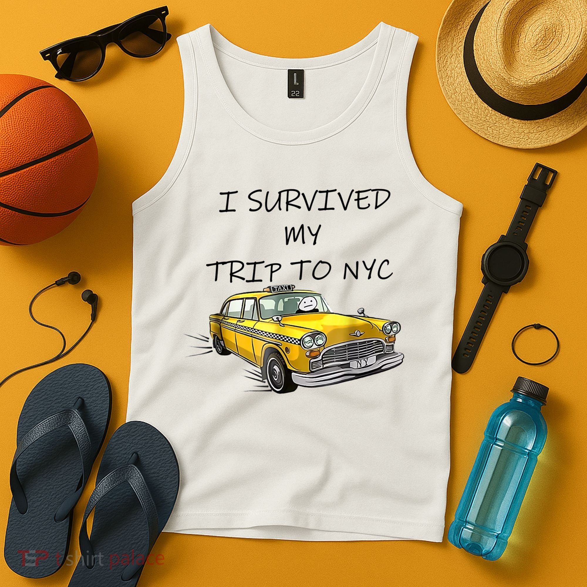 I Survived My Trip To New York City Funny Meme Tank Top