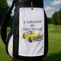 I Survived My Trip To New York City Funny Meme Golf Towel thumb 2