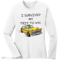 I Survived My Trip To New York City Funny Meme Women's Long Sleeve Shirt thumb 0