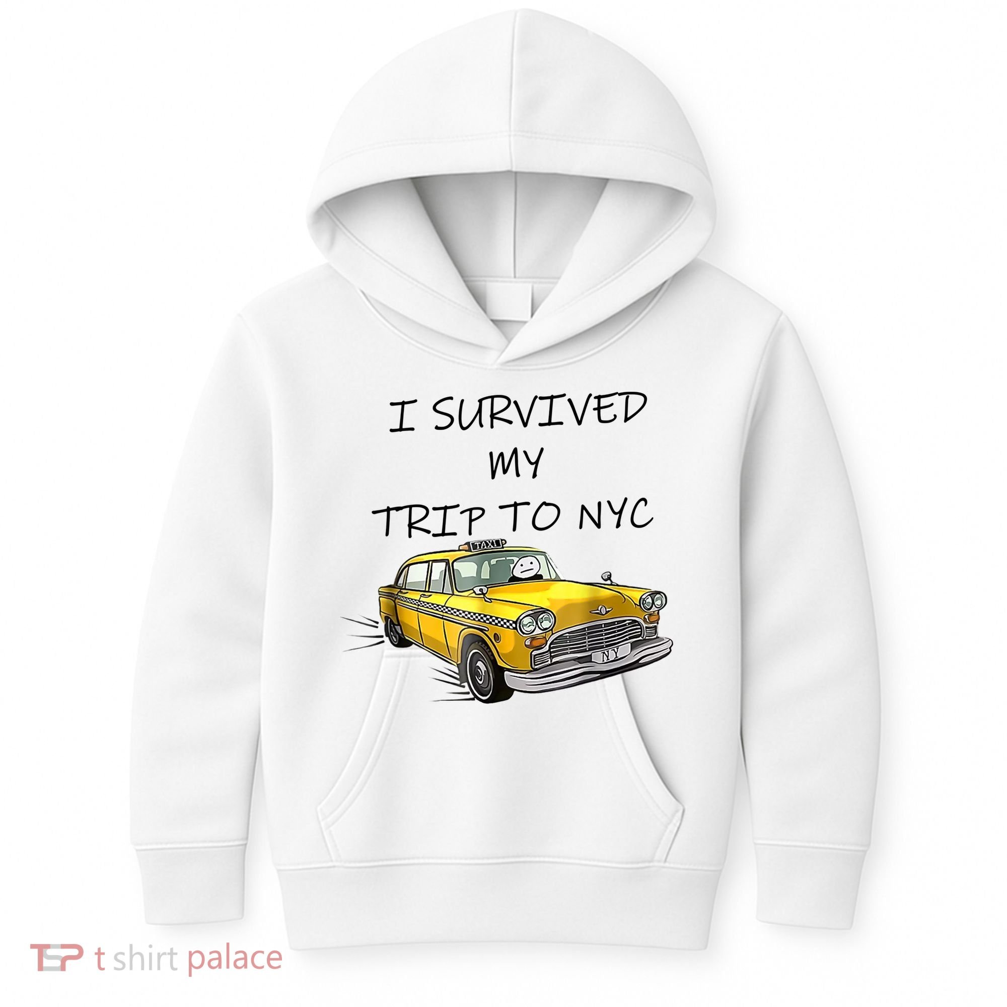I Survived My Trip To New York City Funny Meme Kids Hoodie