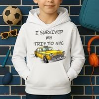 I Survived My Trip To New York City Funny Meme Kids Hoodie thumb 2
