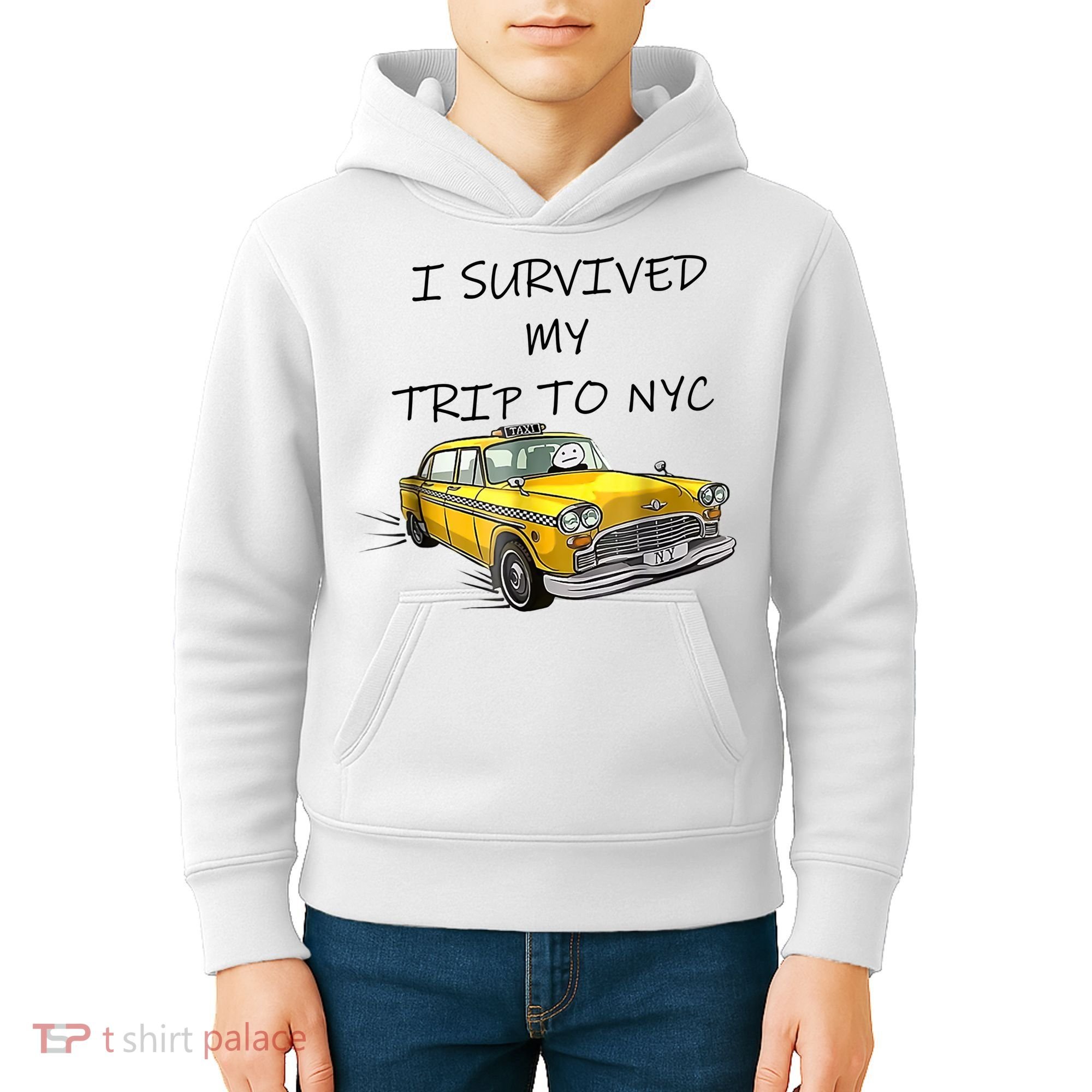 I Survived My Trip To New York City Funny Meme Kids Hoodie