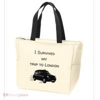 I Survived My Trip To London I Love Ldn London Black Cab Tote Bag thumb 3